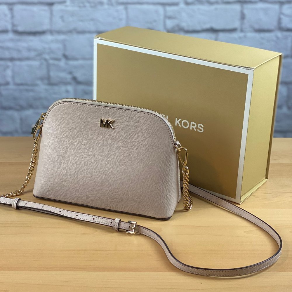Michael Kors Zip Dome Crossbody Soft Pink & Gold